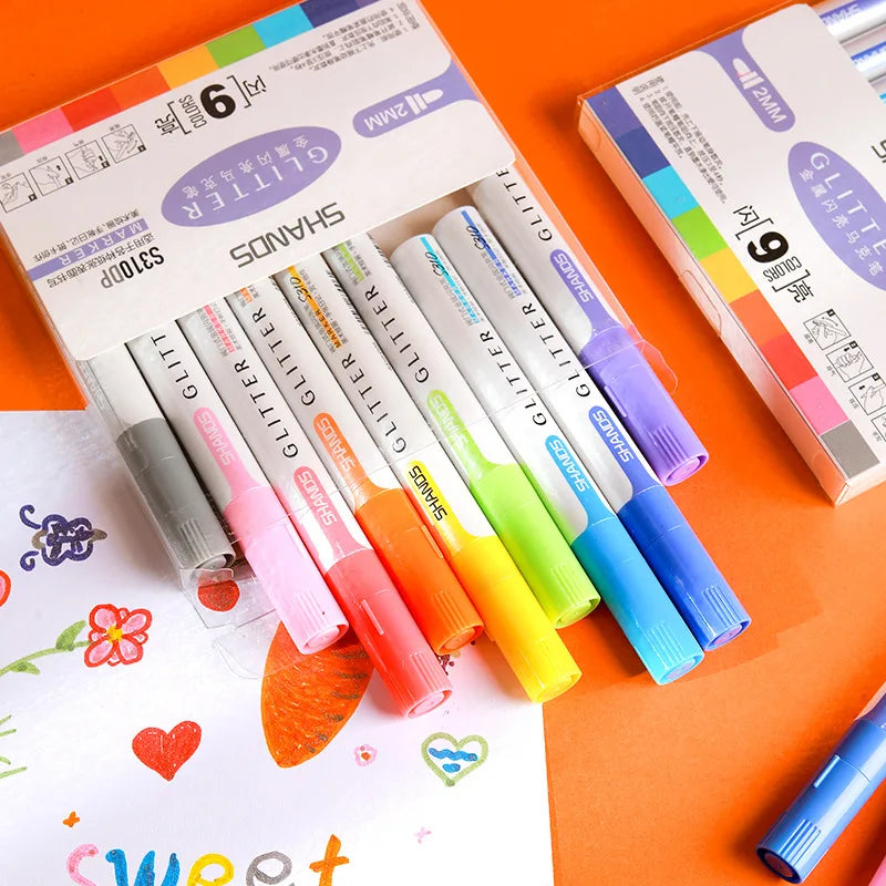 Personality Metallic Shiny Marker Creative Color Painting Handbook Note Pen Graffiti Highlighter