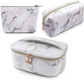 3Pcs Makeup Bags Portable Travel Cosmetic Bag Waterproof Organizer Multifunction Case Marble Toiletry Bags for Women