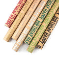 Recycled Brown Kraft Folded Gift Wrapping Paper 70*50 cm with Jute Strings Eco-Friendly Packaging Paper