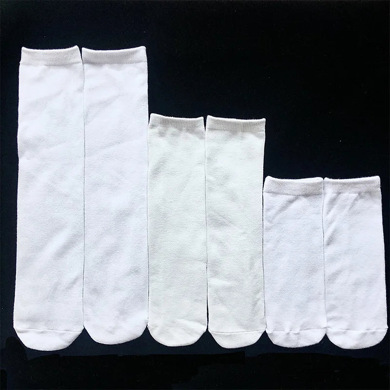 Christmas Socks Sublimation Blanks White Girl Socks for Student/Party/Wedding/Daily Use
