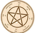 Wood Pendulum Board Wiccan Altar Wood Plaque Meditation Board Message Board Divination Witchcraft Lunar Moth Star Gift