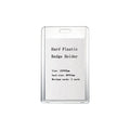 Vertical Hard Plastic PS ID Badge Card Holder School Students Card Case