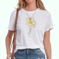 Wholesale Casual Women's Loose Fit T-shirts Solid Floral Logo Print Breathable Quick Dry Eco-Friendly Cotton Blend Fabric