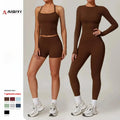 8519 Fashion Women Seamless Gym Wear Women Workout Tracksuit Active Wear Gym Fitness Set