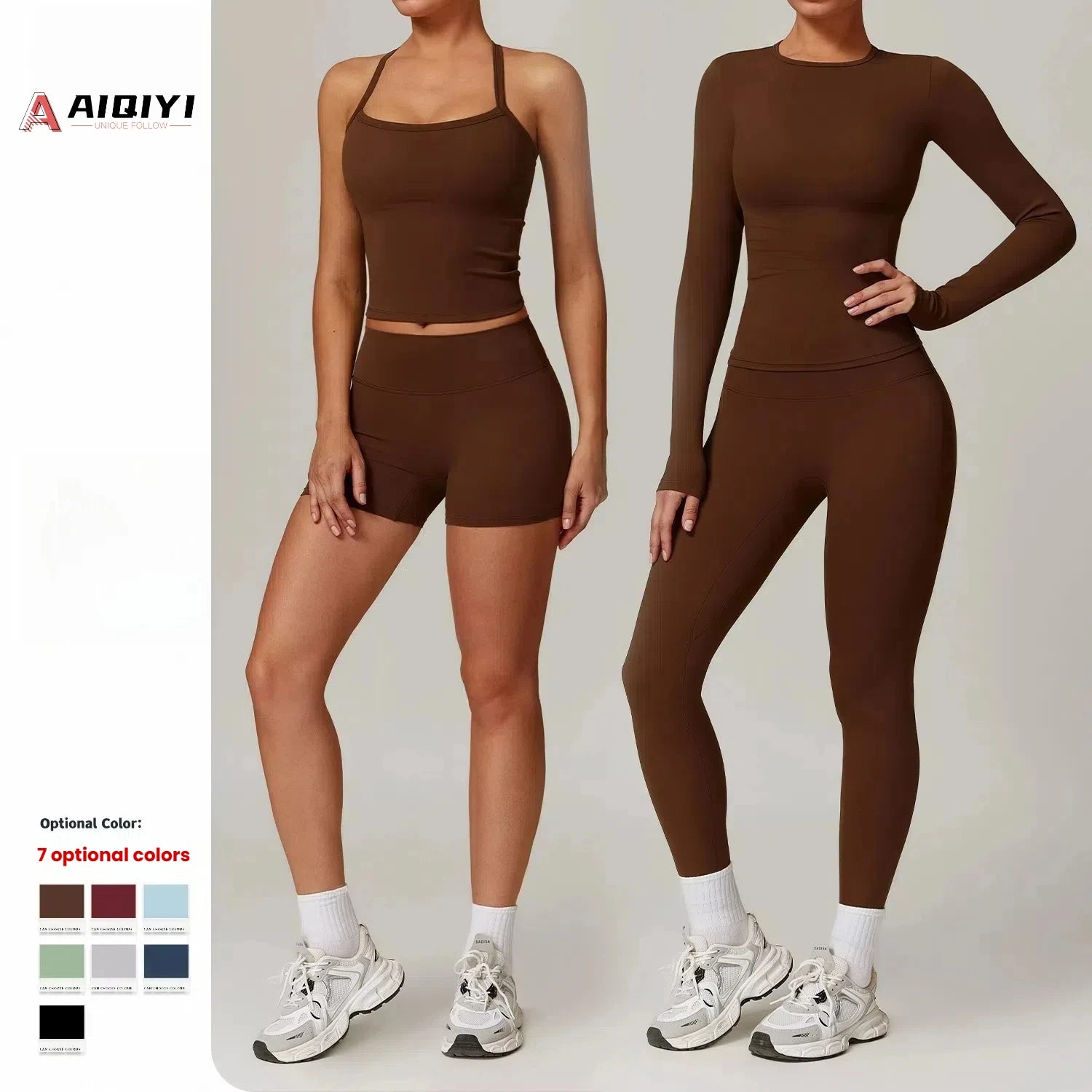 8519 Fashion Women Seamless Gym Wear Women Workout Tracksuit Active Wear Gym Fitness Set