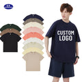 Hot Sale Casual Street Men's Pure Cotton 275gsm Boxy T-Shirt Screen Printing Logo Dtg Blank Oversized Cropped T-Shirts for Men
