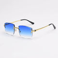 D072 Retro Classic Rimless Sun Glasses Men Fashion Luxury Frame Sunglasses Gafas Lunettes 2022