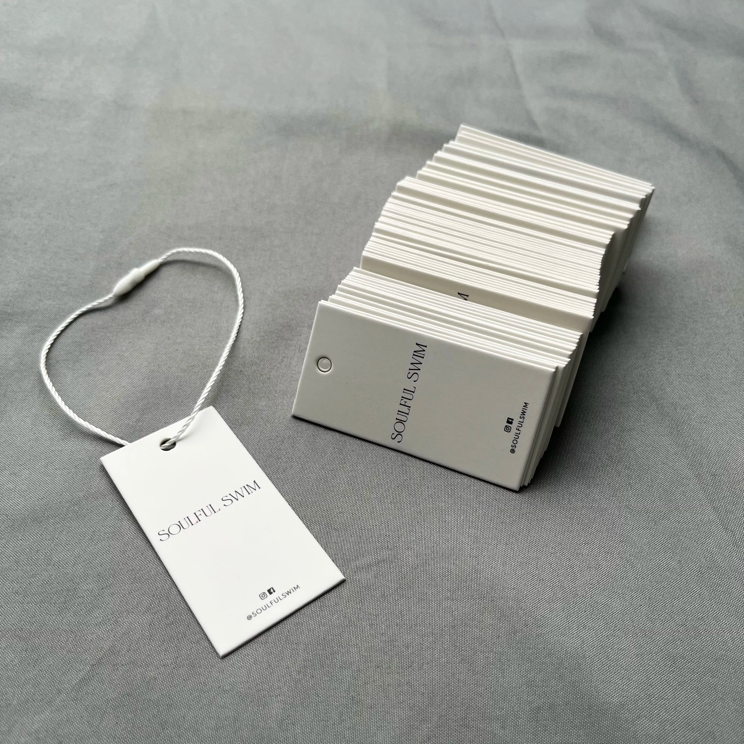 Wholesale Cheap Garment Tag Clothing Jeans Jacket Bag Shoe Packaging Label Custom Paper Hang Tag With Your Own Logo Printed