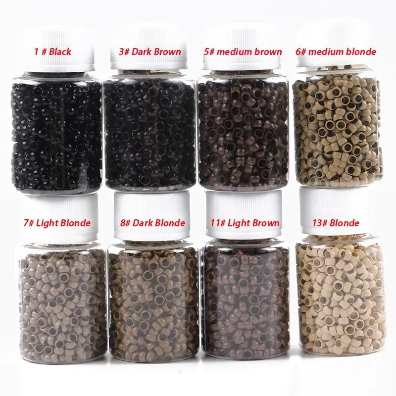 Wholesale Nano Ring  4.0mm Copper Nano Micro Link Nano Beads for Hair Extensions 1000pcs Per Bottle