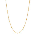 Popular Personalized Jewelry Stainless Steel Gold Beaded Chain Necklace