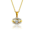 European Fashion  925 Sterling Silver Eye Pendant Chain Necklace With Zirconia for Women Girls