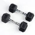 REACH Approved Factory Direct Wholesale Rubber Hex Dumbbells Rubber Dumbbells Set for Cross Training and Weight Training
