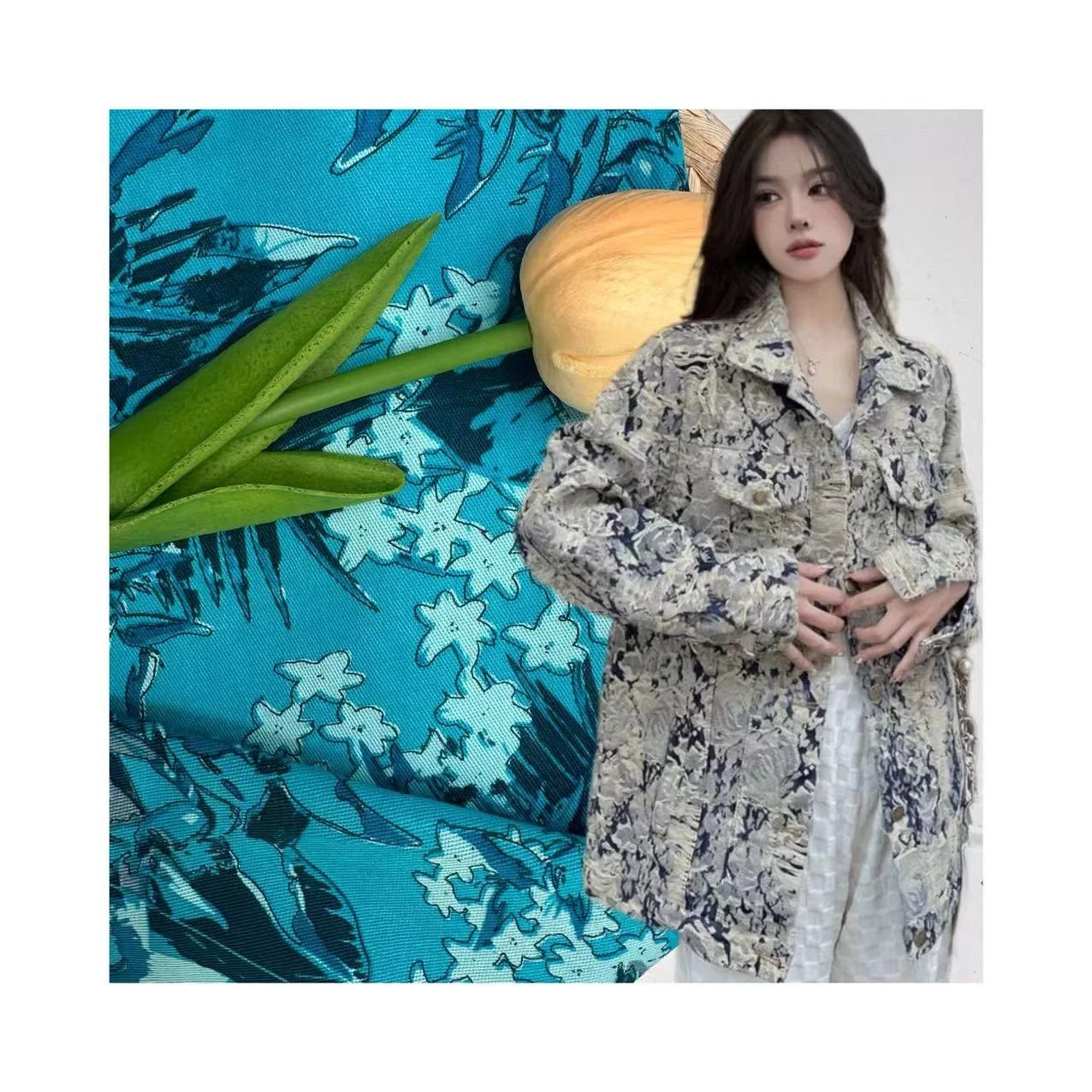 97% Cotton 3%Spandex Woven Micro-elastic Twill Printing Sustainable Fabric for Shirts&Jackets