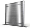 Palisade Angle Bar Fence Modern Design Easily Installed 5ftx8ft Anti-Rust Galvanized Powder Coated Metal Construction Site