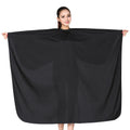 Custom Black Waterproof Comfortable Lightweight Polyester Makeup Capes Barber Apron Salon Cape Gown Hair Does Not Stick Custom