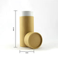 Kraft Paper Eco-friendly Cylinder Packaging Box with Spiral Curling Embossing & Matt Lamination Printed Logo Low MOQ 50pcs