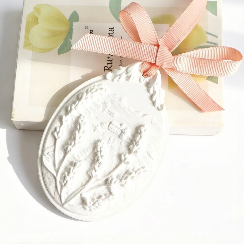 Factory Wholesale Hanging Car Wardrobe Air Freshener Scented Ceramic Fragrance Aroma Plaster Porcelain Essential Oil Diffuser
