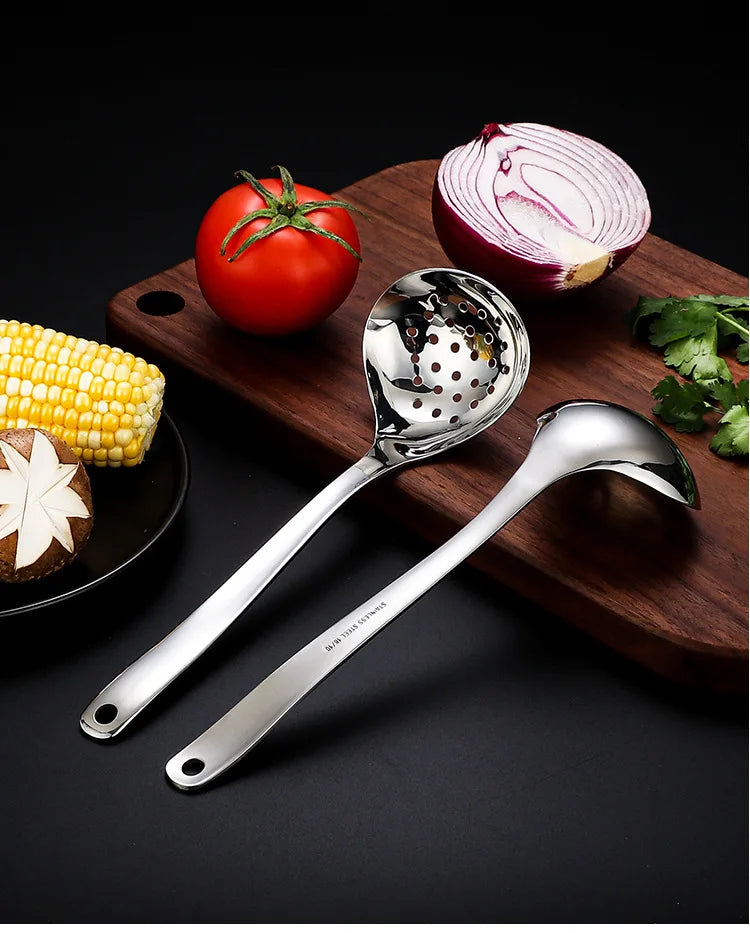 Hot Selling Slotted Spoon and Soup Ladle Set Kitchen Filter Spoon