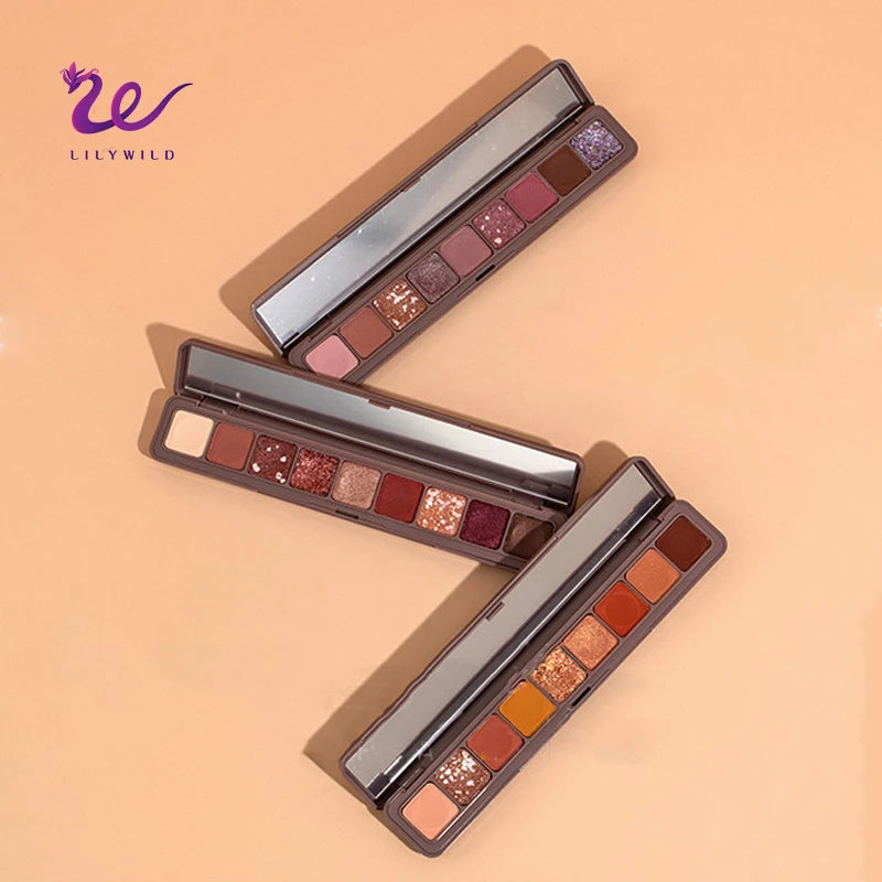 Custom Long Lasting and Waterproof Powder Matte Glitter Eye Shadow Base Primer Private Label Pigmented 9 Color Eyeshadow Palette