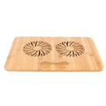 Bamboo Crafts  Gaming Laptop Cooler 17 Inch Base 2 Fans  Bamboo Notebook Cooler Stand