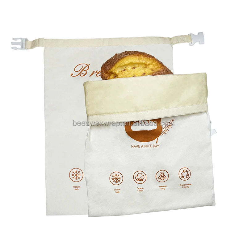 Cotton Beeswax Bags for Sourdough Bread Bags Double Layer Fresh Bread Storage Bags