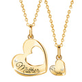 925 Sterling Silver Couple Half Heart love Heart Remember I love You Mom grandma Nana Mothers Day Daughter Pendant Necklace