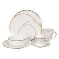 Wholesale Customization Household Tableware White Restaurant Dishes Ceramic Plate Bone China High End Gold Rim Dinnerware Set