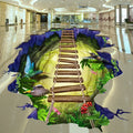 Custom Printed Modern 3D Self Adhesive PVC Vinyl Flooring Mural Stickers for Bathroom with Graphic Design