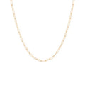 LOZRUNVE 925 Sterling Silver Rectangle Paperclip Chain Necklace Gold