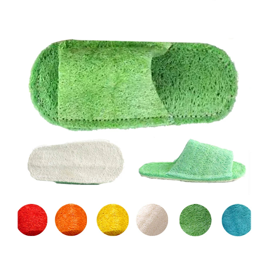 100% Natural Loofah Dog Toy Colorful Slipper-shaped Toy Sustainable Interactive Chew for Aggressive Chewers Wholesale Pet Toy