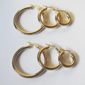 4mm Thick Stainless Steel Small Chunky 5cm Hoop Huggie Dangle Earring Designer 18k Gold Statement Party Outfit Earrings