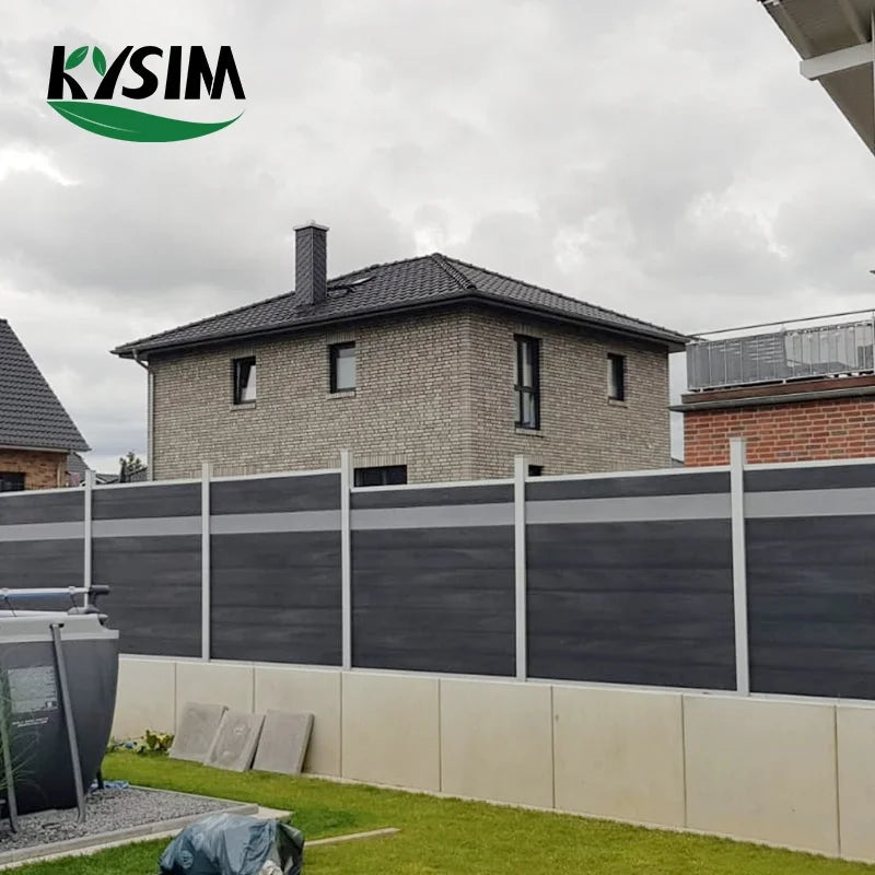The Best-selling Easy Installation 3D Embossed Fencing Panel Decorative Garden Villa Wpc Privacy Fence Panels