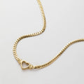 Vintage Waterproof Tarnish Free 18k Gold Plated Stainless Steel Braided Blade Heart Choker Necklace Bracelet Jewelry YF2325