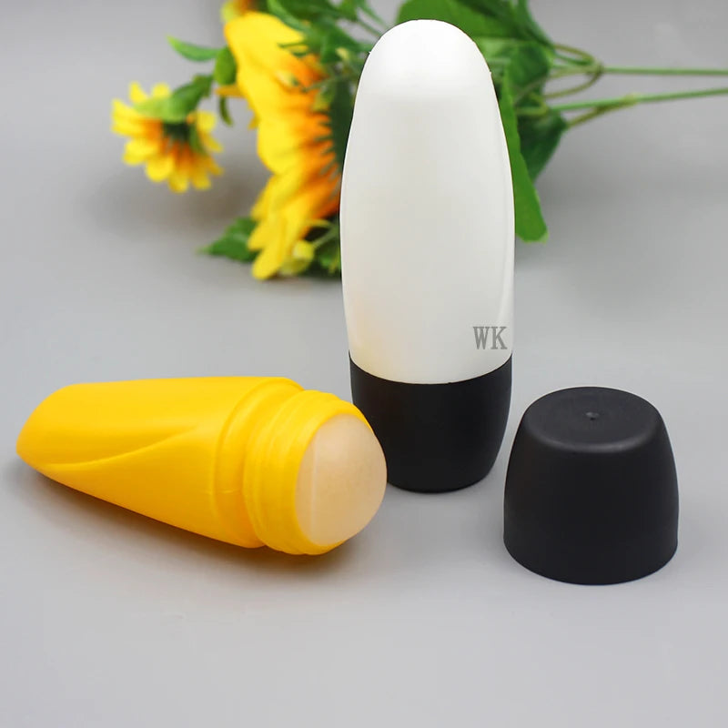 30ml 50ml Upside Plastic Essential Oil Antiperspirant Roller Bottle Down Plastic Roll on Deodorant Bottle