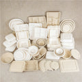 Wholesale Take Away Meal Containers Sugarcane Bagasse Cornstarch Food Box Disposable Lunch Boxes Foldable