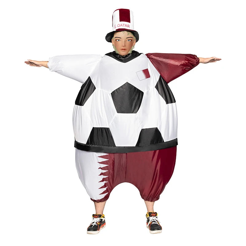 Inflatable Jersey World Football Fans Supplies Qatar Football Cup Jersey Brazil Germany France Inflatable Football Costume