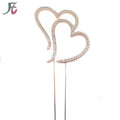 New Design Wedding Double Heart Shape Cake Toppers Valentine's Day  /Wedding Cake Toppers