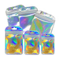 50 Piece AB Laser Gift Bag per Bag Colorful Aluminum Foil Plastic with Self-Sealing for Jewelry Packaging for Shopkeepers