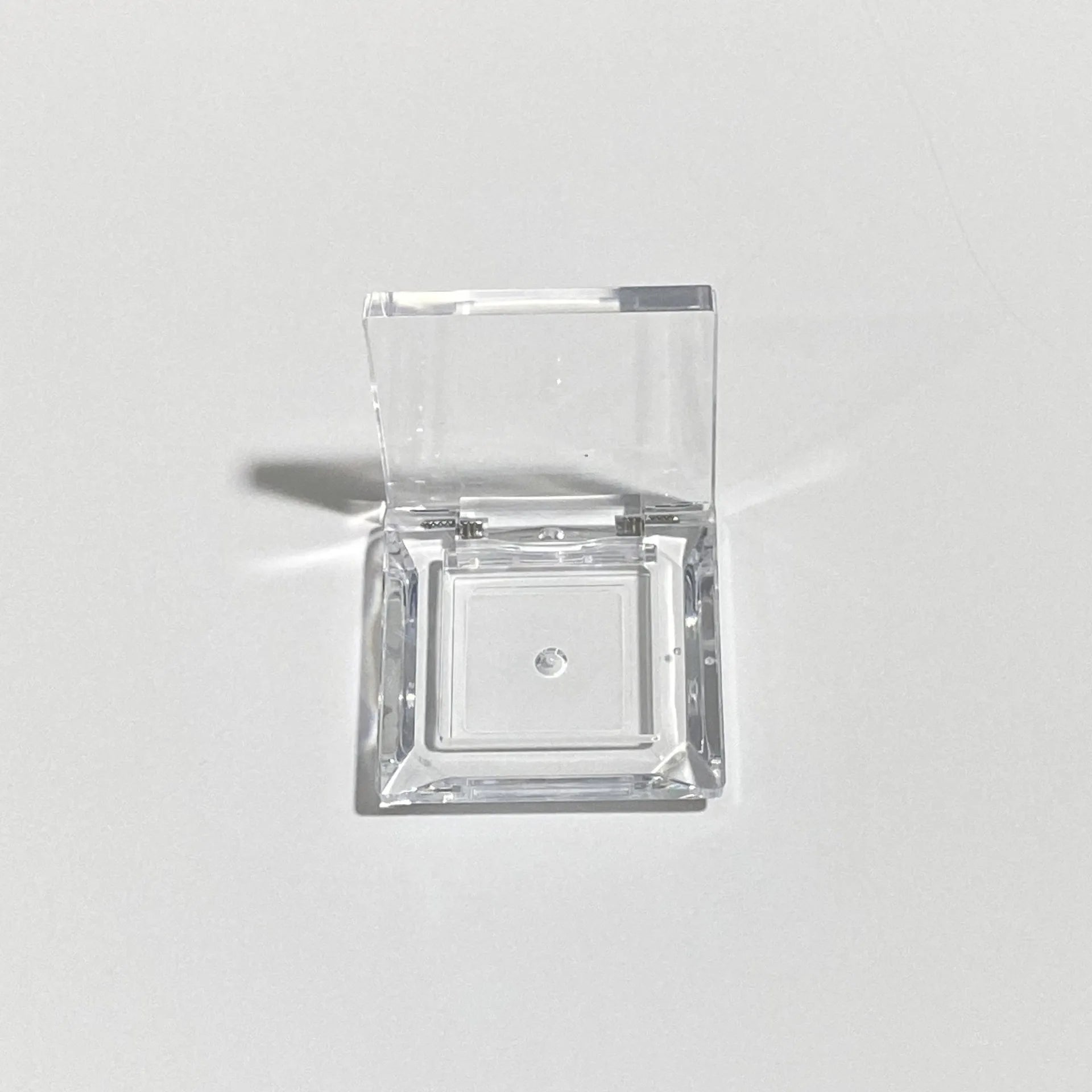 Plastic Empty Square Monochrome Eye Shadow Palette Blusher Container