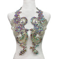 Big Glass Rhinestone Sew on Bodice Wedding Dress Crystal Applique Patch for Wedding Rhinestone