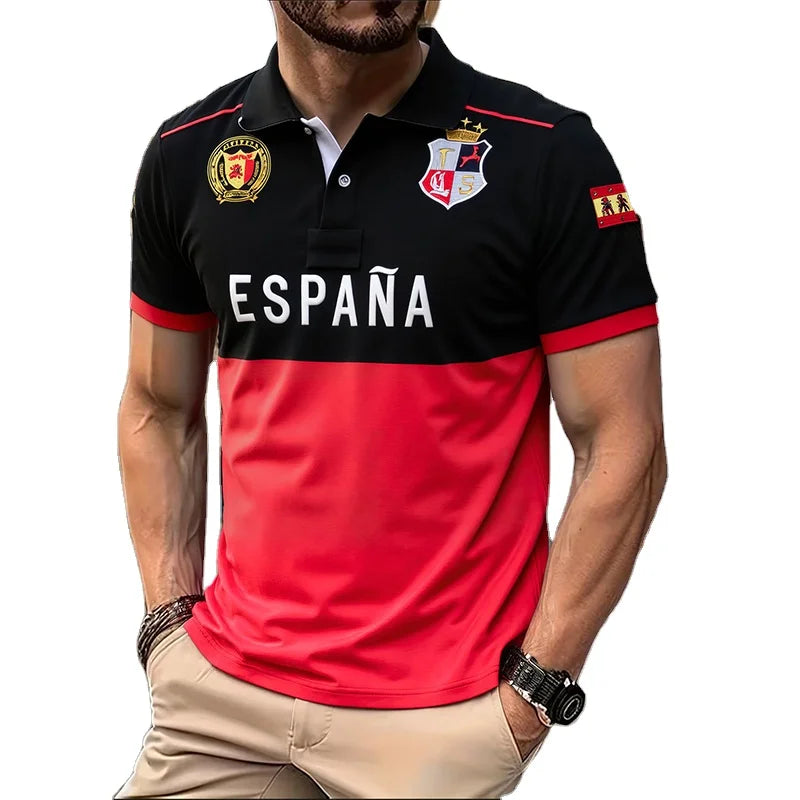 Spot Embroidered Casual New Men's Summer Short Sleeve for Shirts 100% Cotton Eco-Friendly Breathable Sporty