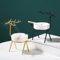 Nordic Style Ins Luxury Gold Cartoon Elk Shape Ceramic Ashtray Exquisite Ornament for Table Top Home Decor