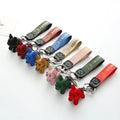 Lanyard Rhinestone Leather Strap Dog Keychains French Bulldog Keychain Car Bag Accessories Crystal French Bulldog Keychain