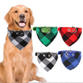 New Pet Collar Dog Saliva Towel Neck Sleeve Cover Cat Plaid Triangle Scarf Ornament Jewelry