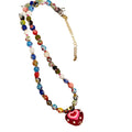 Women Girl Party Souvenir Elegant Sweet Fashion Lampwork Murano Glass Heart Pendant Jewelry Necklace