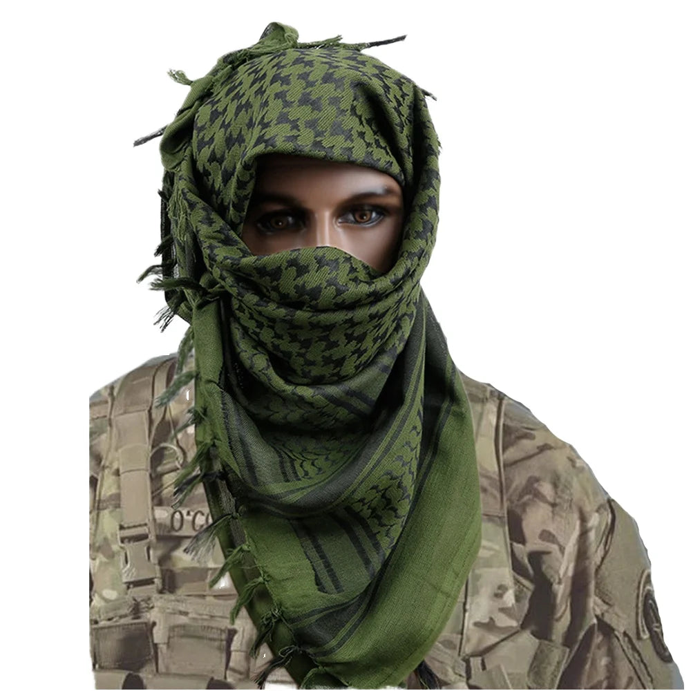 Tactical Desert Tactical Desert Keffiyeh Scarf Wrap Plaid Pattern Cotton Shemagh Digital Print Arab Style Ethnic Scarf Shawl