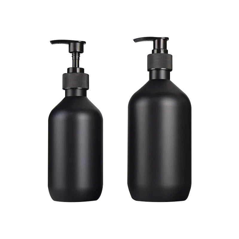 Wholesale 300ml 500ml Custom Biodegradable PET Fillable Shampoo Body Wash Lotion Screen Printing Plastic Bottle Packaging