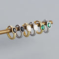 Wholesale Women Minimalist Small Chic Sterling Silver 925 Zircon Bead Charm Huggie Hoop Tiny Earring Jewelry