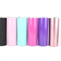 Watersy Customized Double Wall Stainless Steel 304 Insulated Rose Gold Glitter Skinny Slim Thermal Water Tumbler Cups with Lid