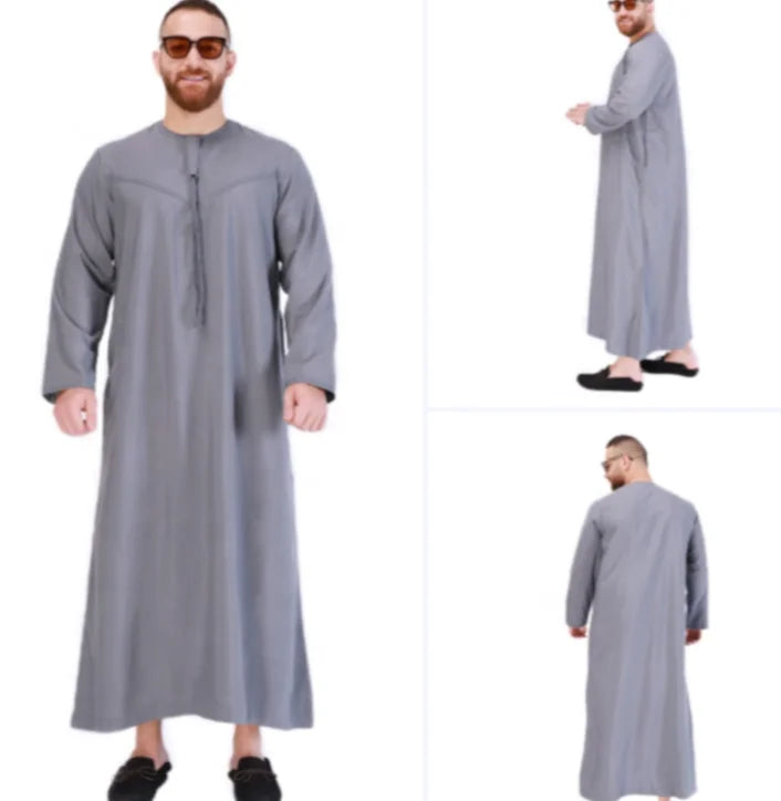 Wholesale New Arrival Oem Eid Men Thobe Thoube Thawb Jubbah Kandora Khamis Arab Thobe Abaya Wholesale